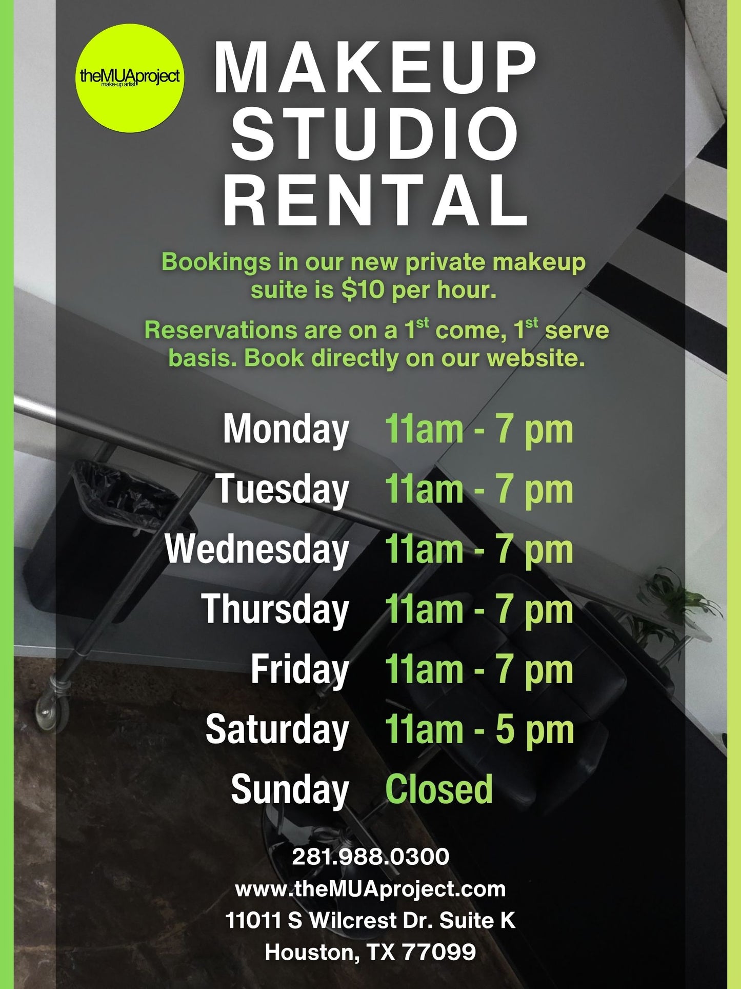 Mini Room Rental ⭐️ $10 per hour