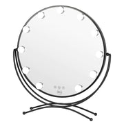 Lurella 11 Bulb Round Vanity Mirror - Black