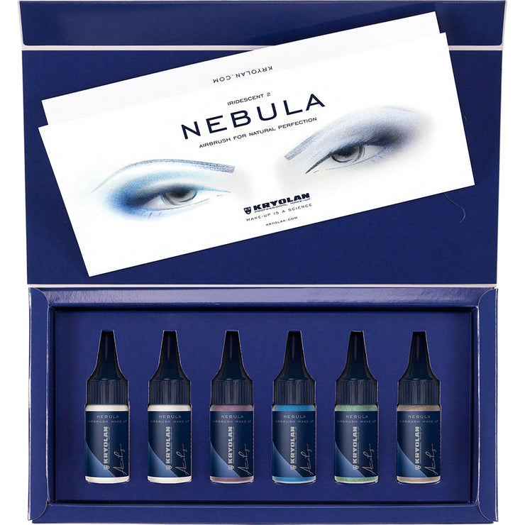 Kryolan Nebula Iridescent 2 Airbrush Makeup Set of 6