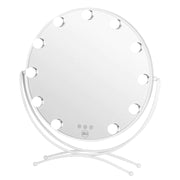 Lurella 11 Bulb Round Vanity Mirror - White/ Avalanche