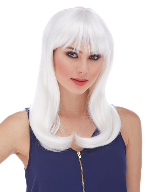 Classy Platinum White Wig