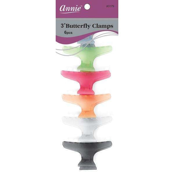 Annie 3” Butterfly 6pc Clips 
