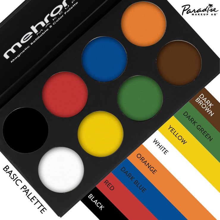 Mehron Paradise Makeup AQ™ - 8 Color Magnetic Refillable Palette - BASIC 808-PAL-B