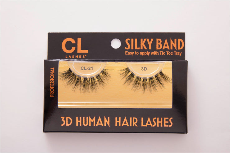 CL Lashes 3D Human Hair Silky Band Lashes CL-21