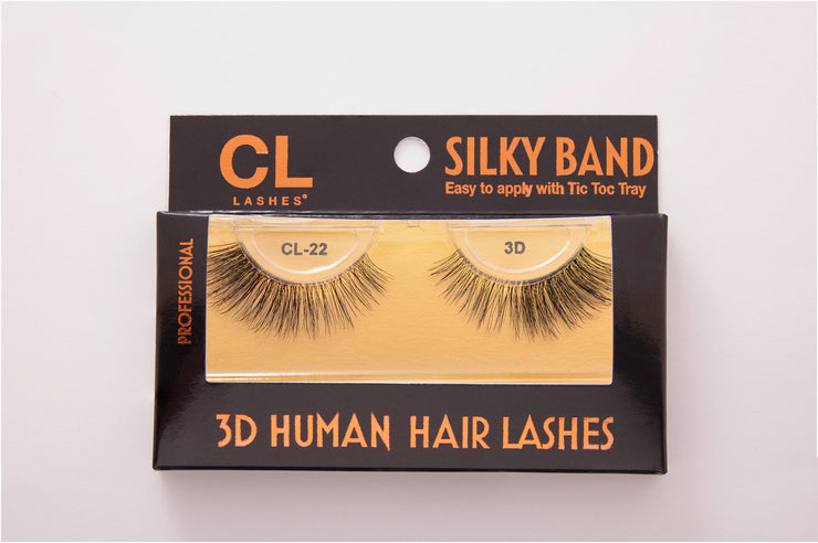 CL Lashes 3D Human Hair Silky Band Lashes CL-22