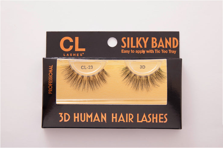 CL Lashes 3D Human Hair Silky Band Lashes CL-23