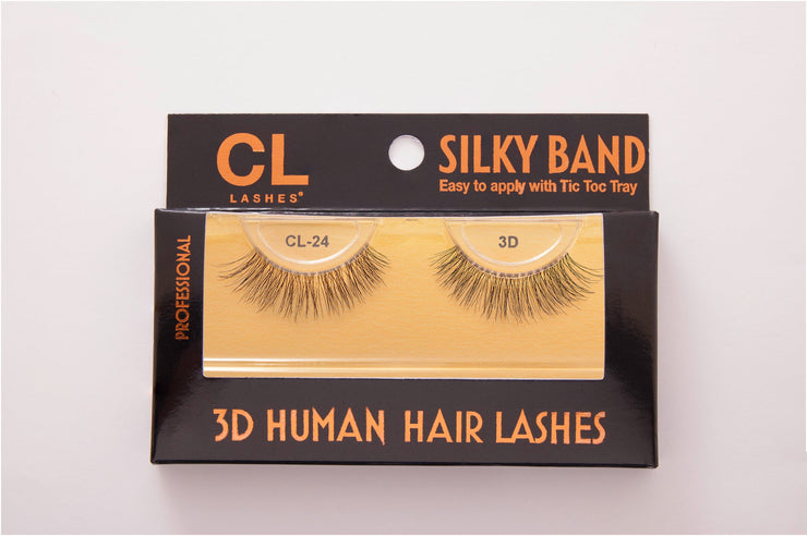 CL Lashes 3D Human Hair Silky Band Lashes CL-24