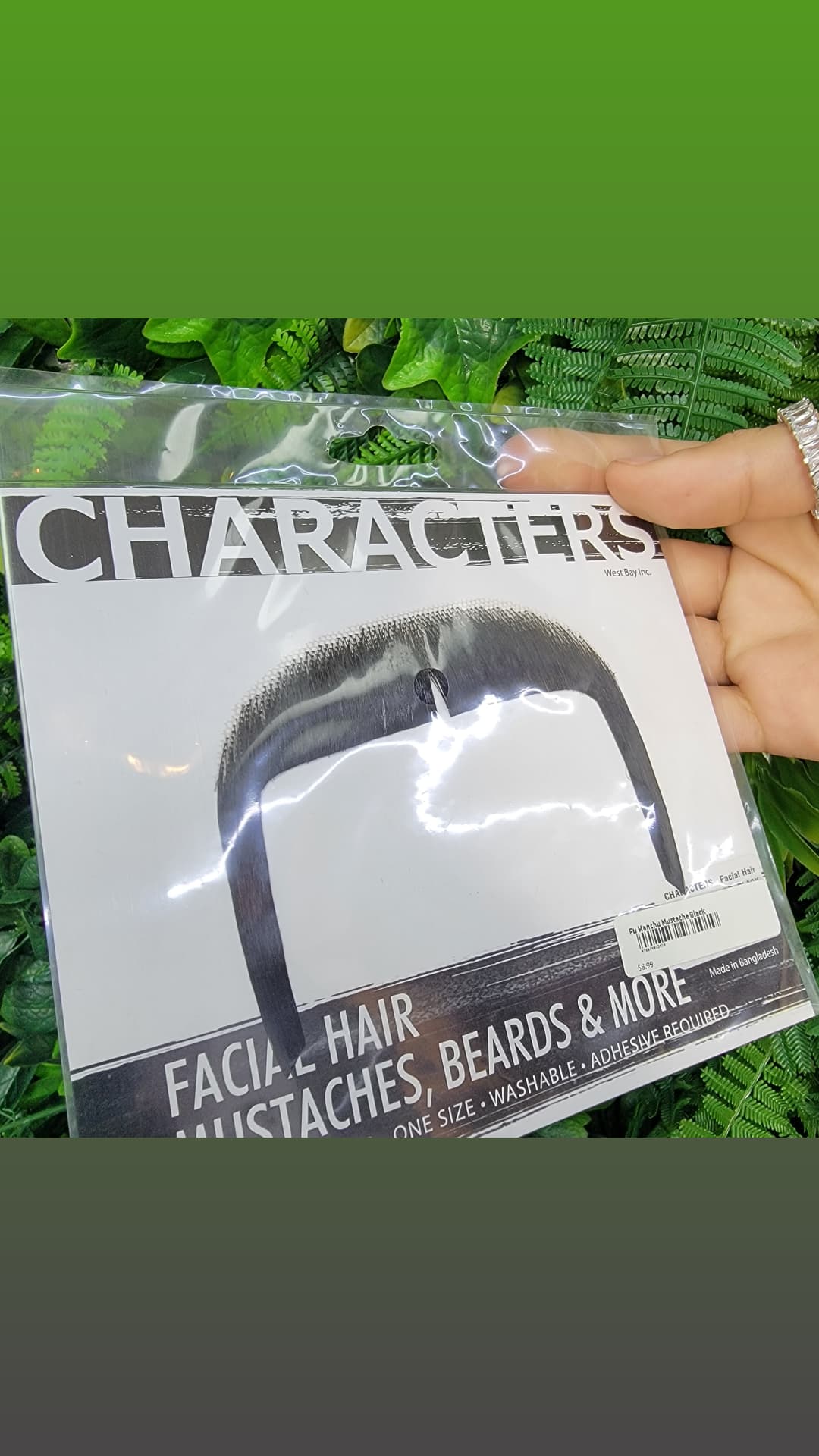 Fu Manchu Mustache Black