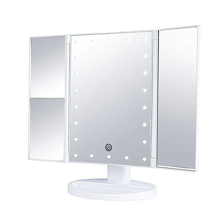 Lurella J08 LED Desktop Mirror - LM04 White