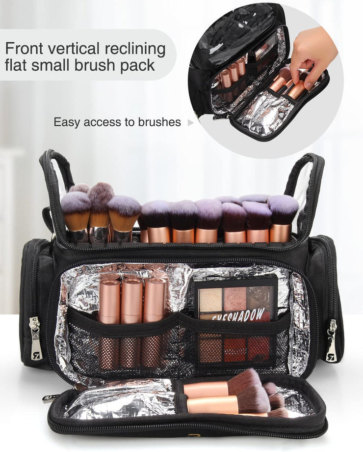 Relavel Clear Makeup Brush Bag with Thermal Insulation