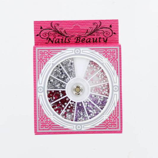 Assorted Editorial Rhinestones / Art Decorations - Pinks Circle