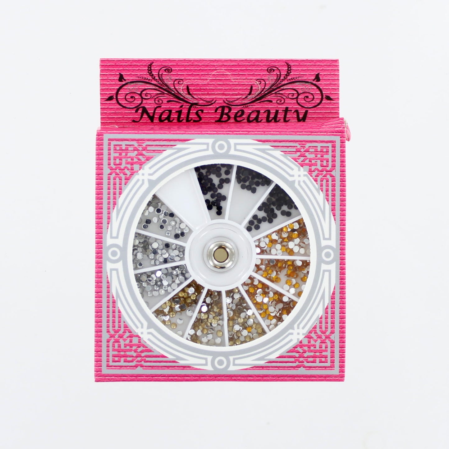 Assorted Editorial Rhinestones / Art Decorations - Black & Gold Circle