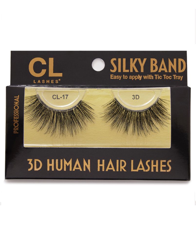 CL Lashes 3D Human Hair Silky Band Lashes CL-17
